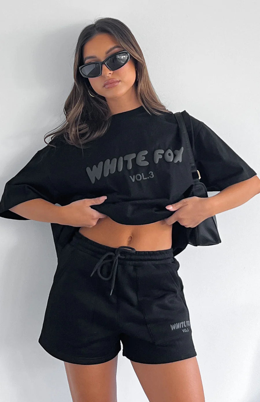 White_Fox_Black_Short_Set